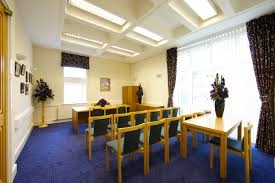 The Flitch Room with chairs and a table set up