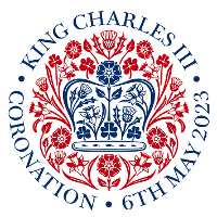Coronation blue royal crest