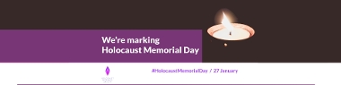 HMD 2023 banner -we're marking Holocaust Memorial Day