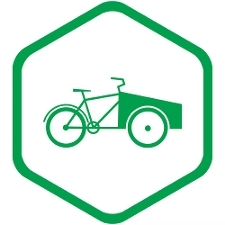 EV cargo bike icon