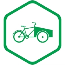 EV cargo bike icon EV cargo bike icon