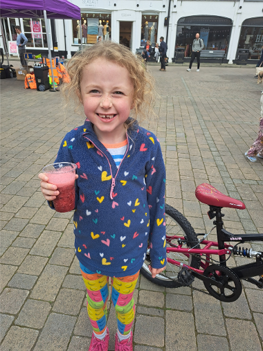 Girl with smoothie