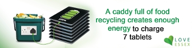 Food waste recycling Love Essex campaign banner 09.23