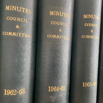 Dunmow RDC minute books - square Dunmow RDC minute books -square
