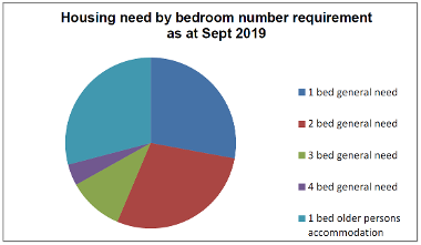 Figure 1: Housing need by bedroom number requirement