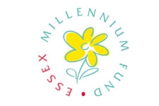 EMF logo featuring a yellow flower in circular text
