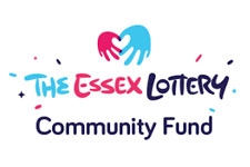 The Essex Lottery fund logo featuring red and blue hands joined