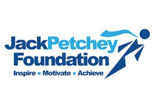 Jack Petchey Foundation logo with geometric image of a person moving forward