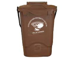 Uttlesford brown food waste caddy